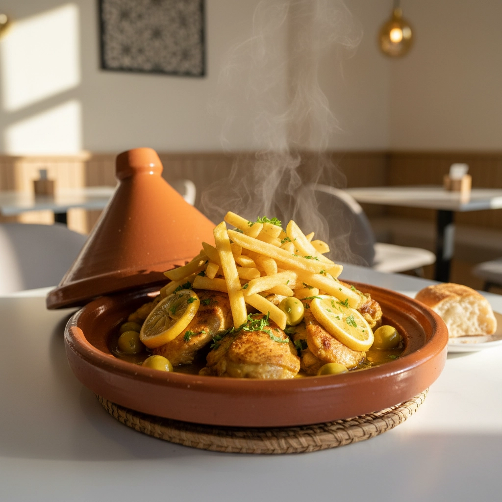 طاجين دجاج مشرمل